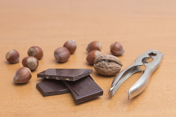 Hazelnut and walnut chocolate