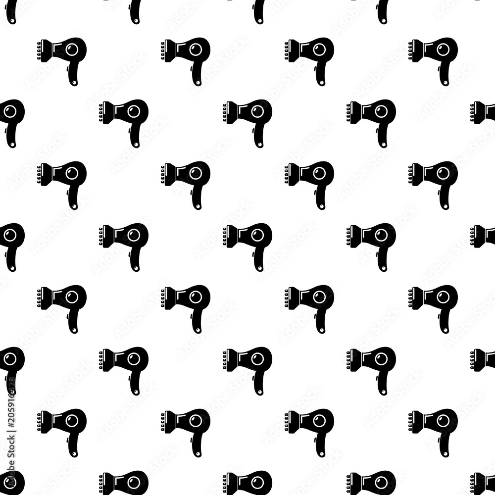 Poster hair dryer pattern vector seamless repeating for any web design