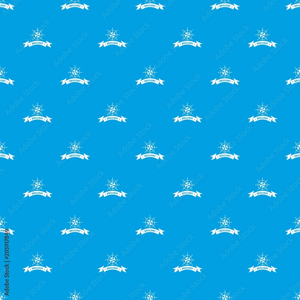 Poster Brilliant pattern vector seamless blue repeat for any use