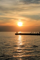 Fototapeta na wymiar sundown in Zadar, Croatia