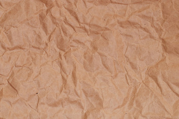 old crumpled brown paper for texture or background