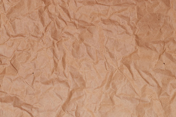 old crumpled brown paper for texture or background