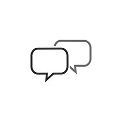 Bubble chat outline icon template
