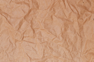 Fototapeta premium old crumpled brown paper for texture or background