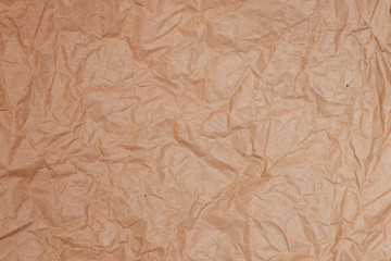 old crumpled brown paper for texture or background