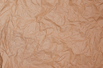 Obraz premium old crumpled brown paper for texture or background