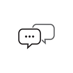 Fototapeta premium Bubble chat outline icon template