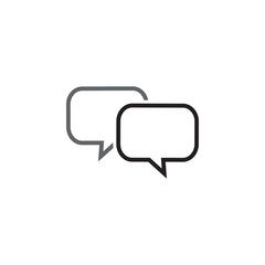 Naklejka premium Bubble chat outline icon template
