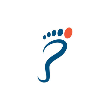 Foot palm icon template vector