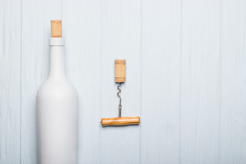 Wine bottle on background - Mock-up