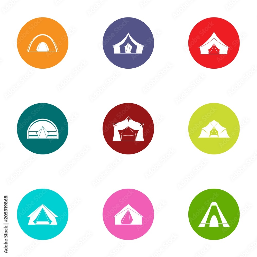 Poster tabernacle icons set. flat set of 9 tabernacle vector icons for web isolated on white background