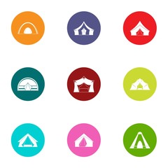 Tabernacle icons set. Flat set of 9 tabernacle vector icons for web isolated on white background