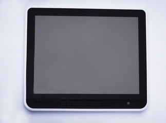 black tablet pc isolated on white with clipping path