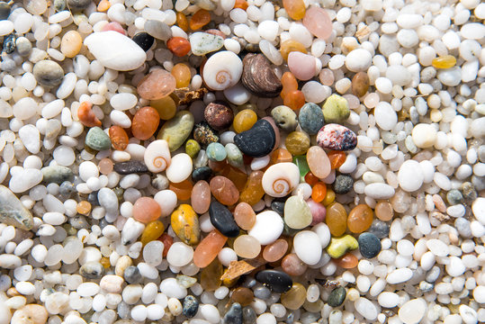 Beach of quartz, Is Arutas beach, Cabras, Oristano province, Sardinia, italy, europe.