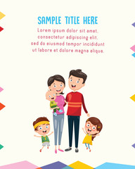 Obraz premium Vector Illustration Of Happy Family