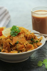 Homemade Kothu Parotta/ Paratha , selective focus