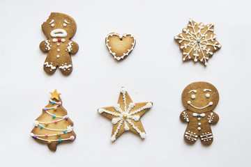 Decorating Christmas Cookies with Icing ISOLATED