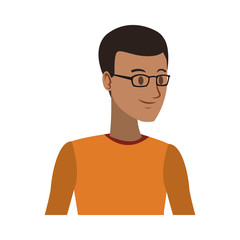 Young man cartoon vector illustration graphic design