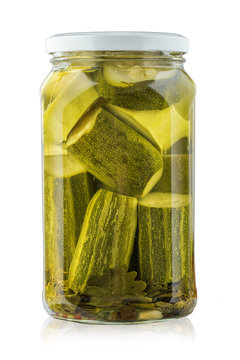 canned zucchini in a jar