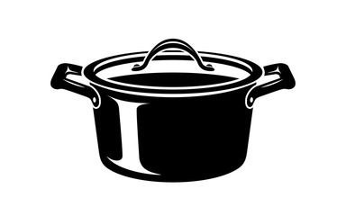 Saucepan icon on white background