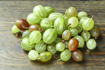 Green Organic Berries Gooseberries.
