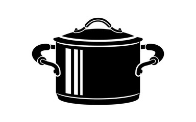 Saucepan icon on white background