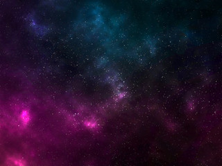 Obraz na płótnie Canvas Colorful space nebula with Shining Stars background.