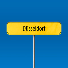 Düsseldorf Town sign - place-name sign