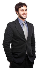 SMiling businessman isolated on white