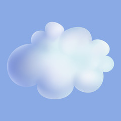 Drawn clouds. Illustration.