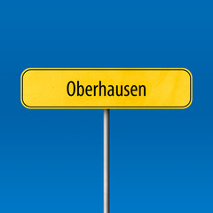 Oberhausen Town sign - place-name sign