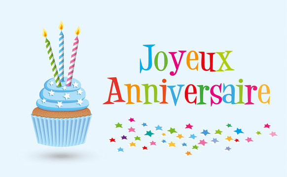 Cupcake Joyeux Anniversaire 1 Stock Vector Adobe Stock Cupcake Joyeux Anniversaire 1 Stock Vector Adobe Stock