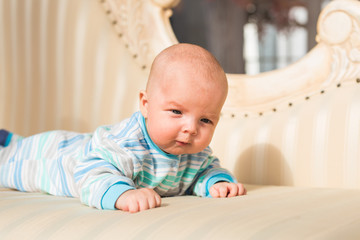 Portrait of a cute newborn baby