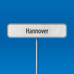 Hannover Town sign - place-name sign