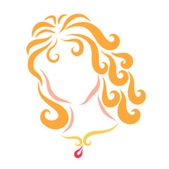 Beautiful girl with golden hair