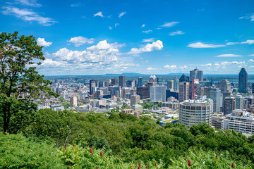 View of Montreal city in Canada