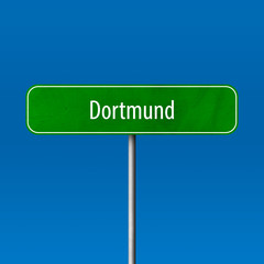Dortmund Town sign - place-name sign