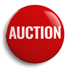 Auction Red Round Symbol Isolated