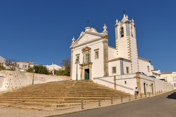 Fototapeta na wymiar Church of San Martin in the village of Estoi near Faro, Portugal