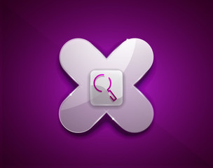 Search magnifyier web button, magnify icon. Modern magnifying glass sign, web site design or mobile app