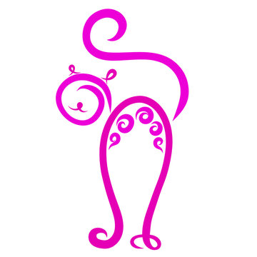 Pink Cat With A Pattern, Arc