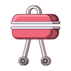 bbq grill icon over white background, vector illustration
