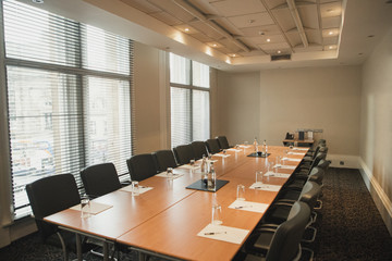 Empty Board Room for a Meeting