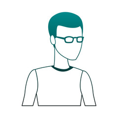 Young man cartoon vector illustration graphic design