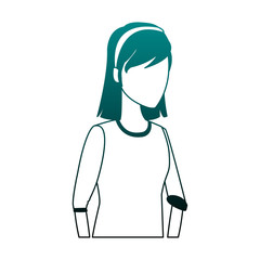 Young woman cartoon vector illustration graphic design