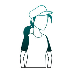 Fototapeta premium Young woman cartoon vector illustration graphic design