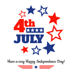 USA independence day greeting card