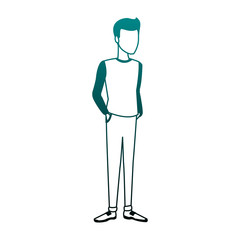 Young man cartoon vector illustration graphic design