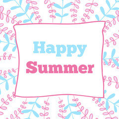 Happy summer card. Vector Illustration.