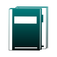 Academic book isolated vector illustration graphic design